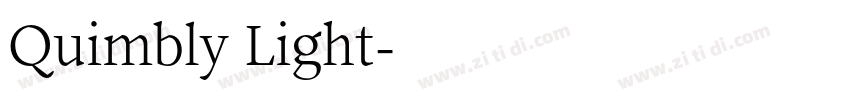 Quimbly Light字体转换